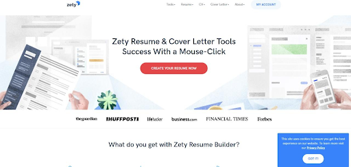 Zety Top 10 Resume Builders of 2024 – Data Science Society